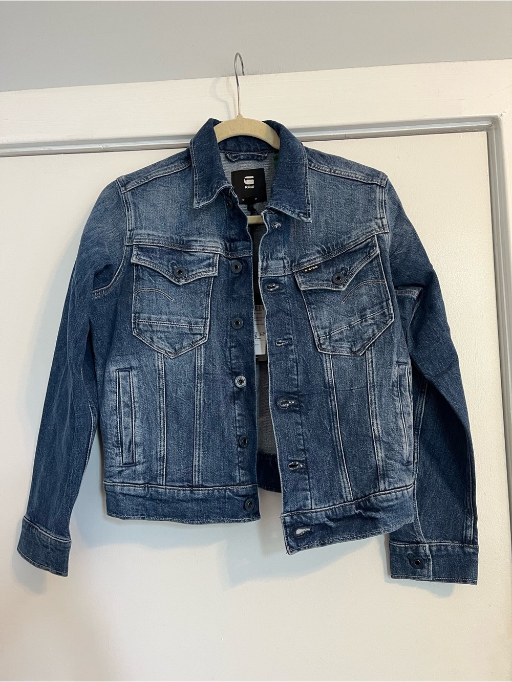 G-Star Raw cropped denim blue jean jacket women’s XS